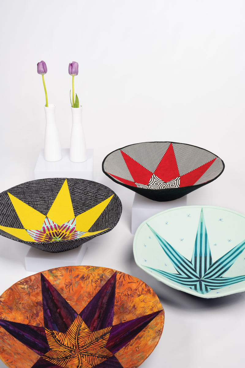 Round Fabric Art Bowls