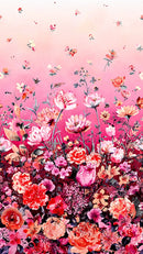 Ruby Rose AVMD-23300-302 Poppy Ombré Panel Florals by Lauren Wan for Robert Kaufman Fabrics