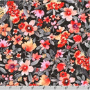 Ruby Rose AVMD-23305-2 Black Packed Leafy Florals by Lauren Wan for Robert Kaufman Fabrics