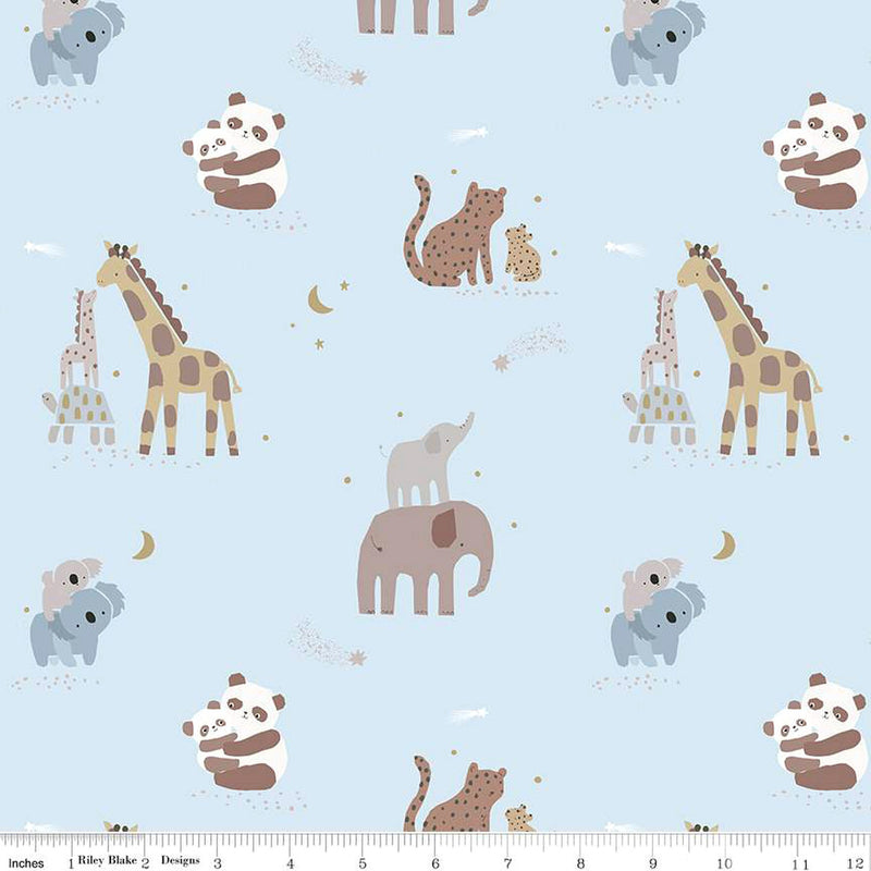 Safari Stargazing Flannel F15310-BABYBLUE Boy Main by RBD Designers for Riley Blake Designs