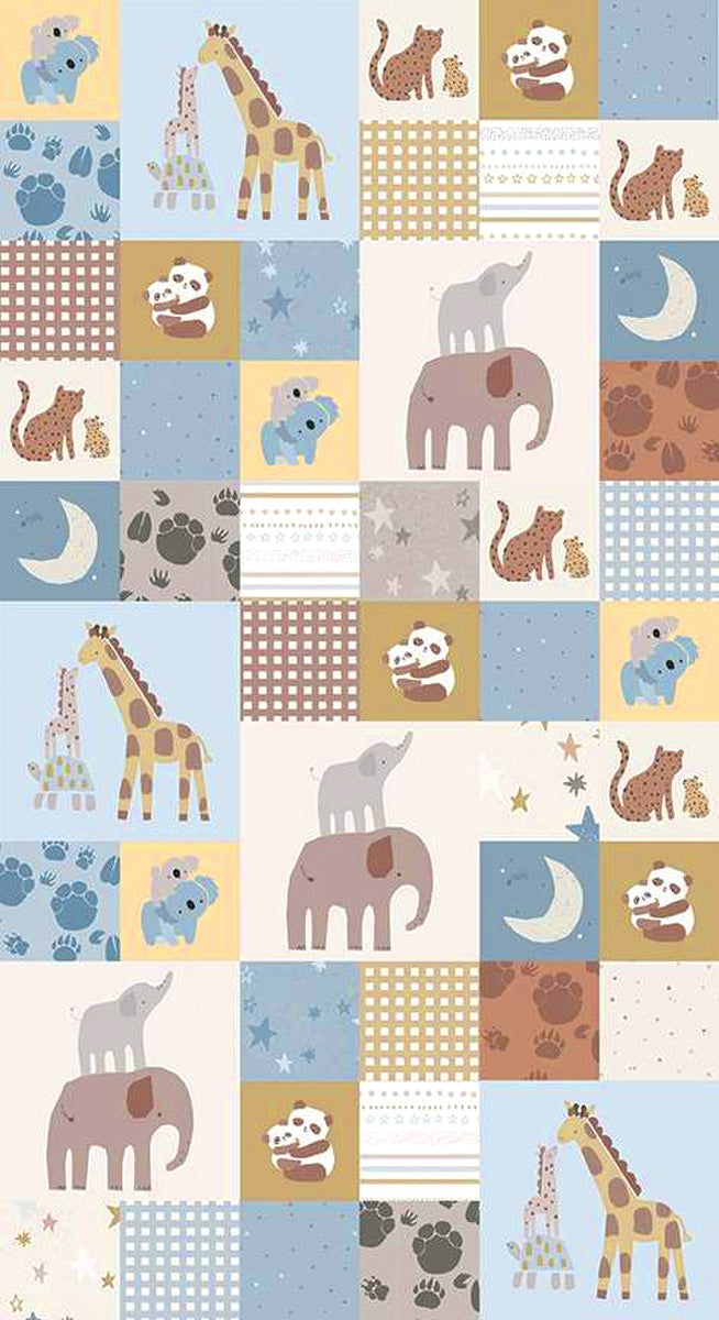 Safari Stargazing Flannel F15312-MULTI Boy Cheater Print by RBD Designers for Riley Blake Designs