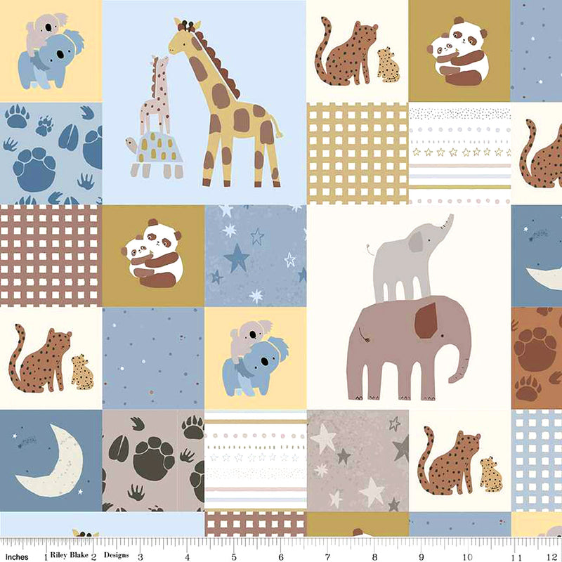 Safari Stargazing Flannel F15312-MULTI Boy Cheater Print by RBD Designers for Riley Blake Designs