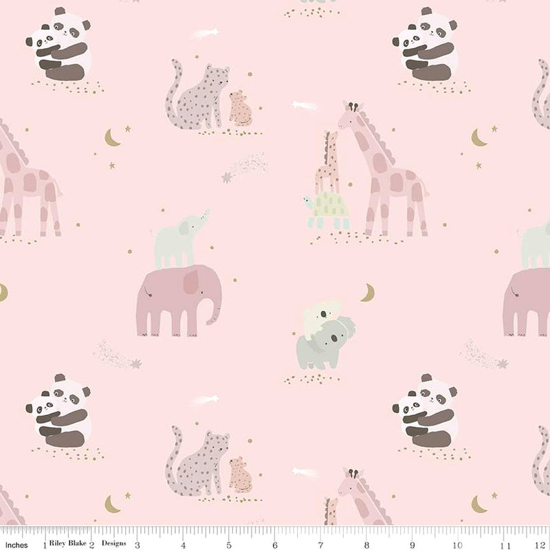 Safari Stargazing Flannel F15313-PINK Girl Main by RBD Designers for Riley Blake Designs