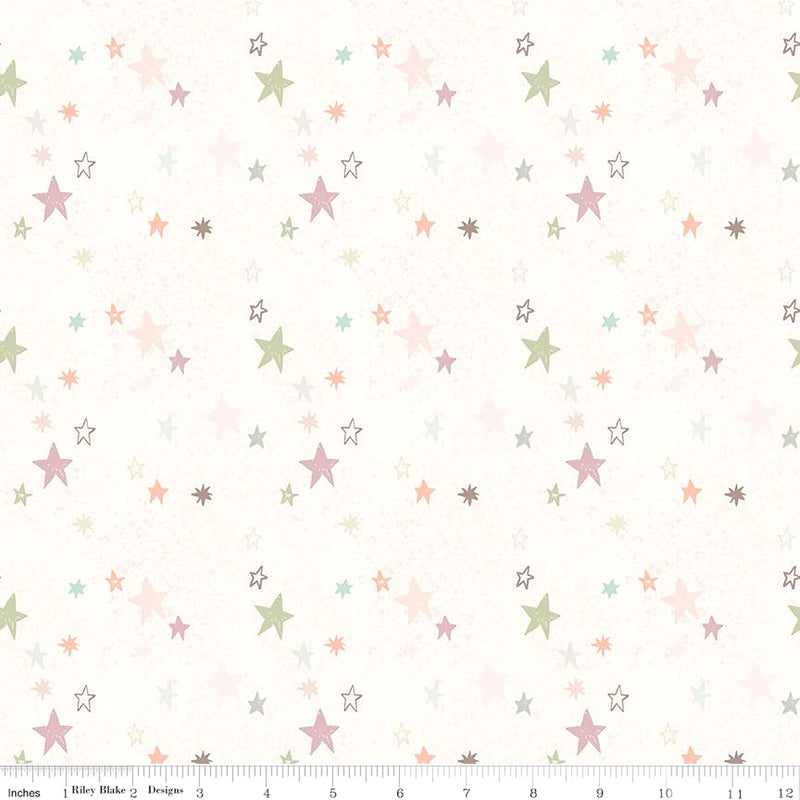 Safari Stargazing Flannel F15314-MULTI Girl Stars by RBD Designers for Riley Blake Designs