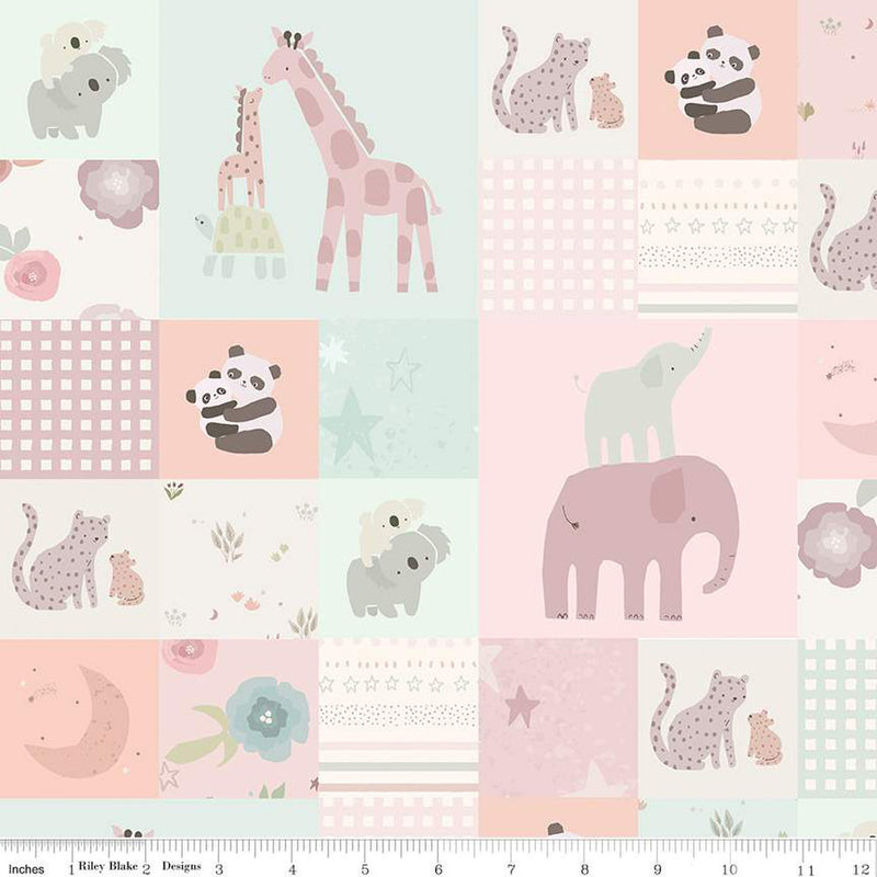 Safari Stargazing Flannel F15315-MULTI Girl Cheater Print by RBD Designers for Riley Blake Designs