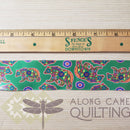 Satin Ribbon 38mm (1.5") Wide - Green Bear on table with ruler