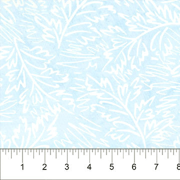 Scribbles Batik 83081-43 Light Blue Sketched Foliage by Banyan Batiks Studio for Northcott