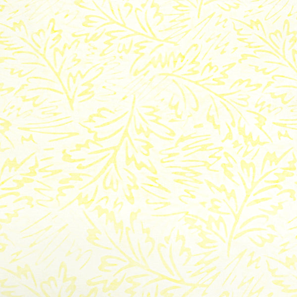 Scribbles Batik 83081-50 Pale Yellow Sketched Foliage by Banyan Batiks Studio for Northcott