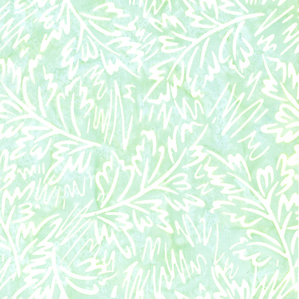 Scribbles Batik 83081-65 Seafoam Sketched Foliage by Banyan Batiks Studio for Northcott