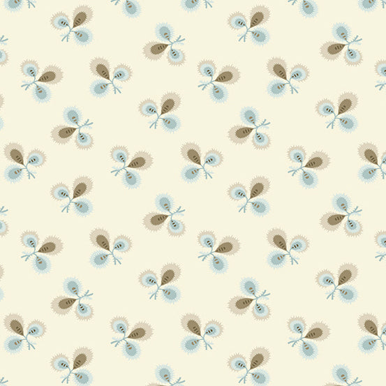 Seabreeze A-189-LB Cream Cloverleaf by Edyta Sitar for Andover Fabrics