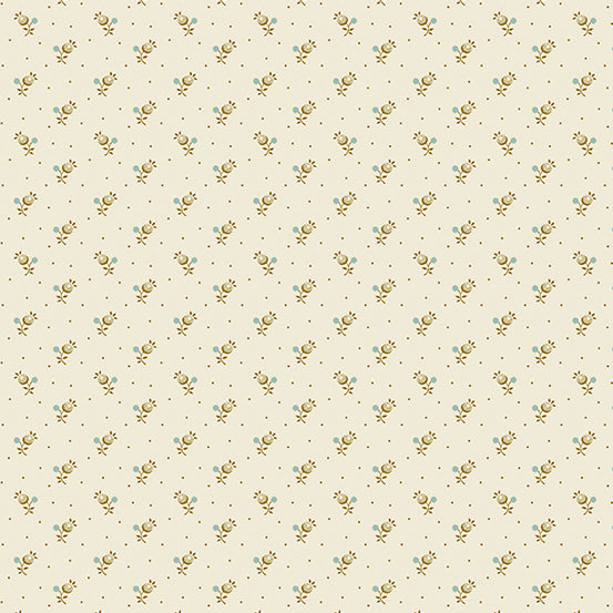 Seabreeze A-622-LB Biscuit Forget Me Not by Edyta Sitar for Andover Fabrics