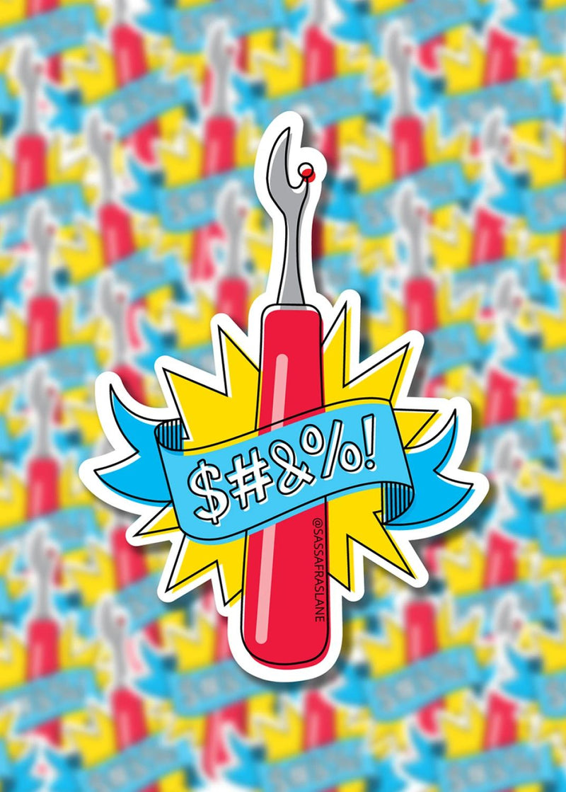 Red Ripper Designs Seam Ripper Sticker