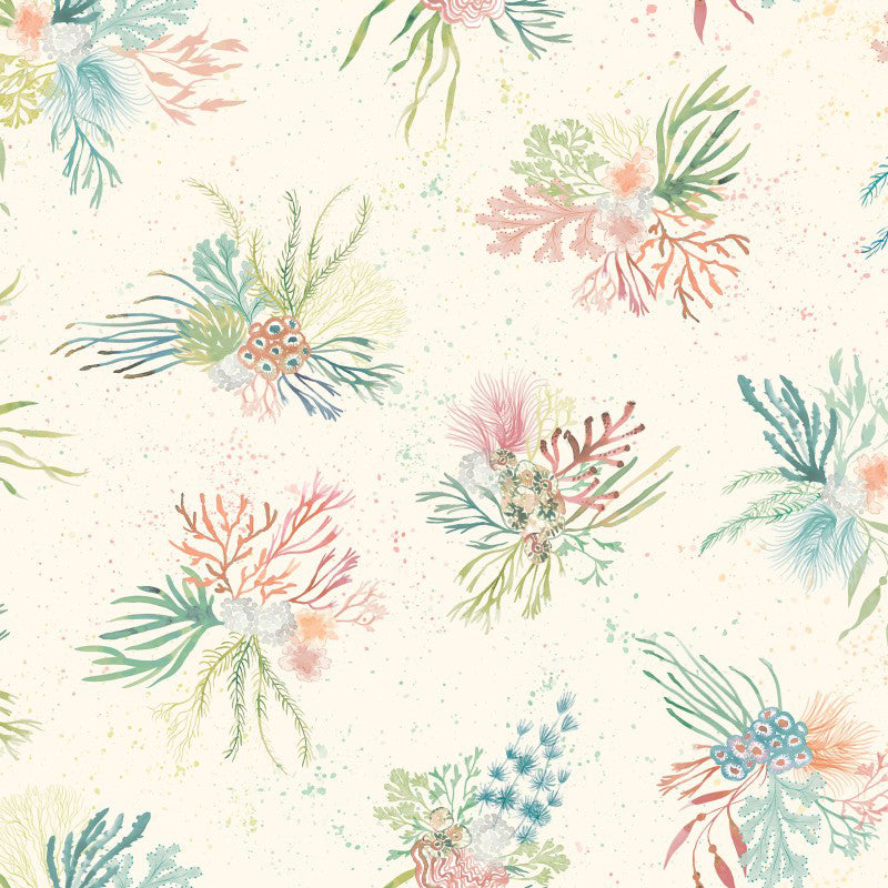 Seascape MAS10671-Z Multi Coral Clusters by Maywood Studio