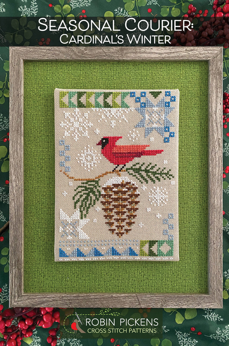 Seasonal Courier: Cardinal’s Winter Robin Pickens Patterns RPCSP-SCCW408