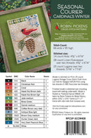 Seasonal Courier: Cardinal’s Winter Robin Pickens Patterns Back Cover RPCSP-SCCW408