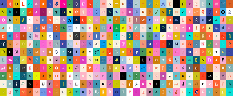 Selvedge Magic RS5180-11 Multi Selvedge Letters by Ruby Star Society for Moda