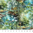 Serenity Springs DP29067-78 Scenic Green Multi by Deborah Edwards and Melanie Samra for Northcott Fabrics