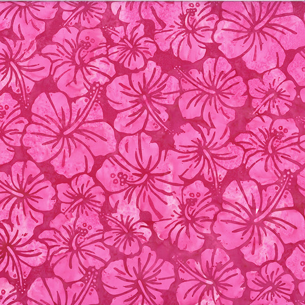 Sew the Rainbow Batik U2480-264 Flamingo by Hoffman Fabrics