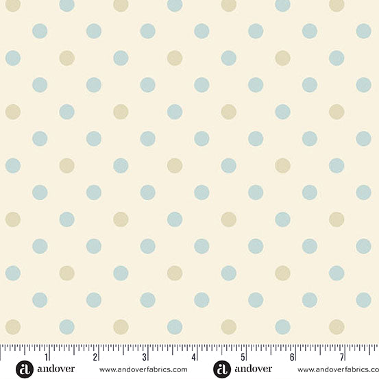 Sewing Bird A-1615-L Cream Pearls by Edyta Sitar of Laundry Basket Quilts for Andover.