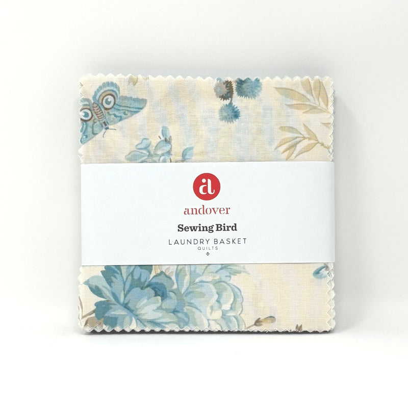 Sewing Bird Charm Pack A1S-Sewingbird-X by Edyta Sitar of Laundry Basket Quilts for Andover