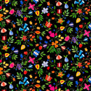 Shawl Dancers 32002-BLACK Small Floral by Daniel Ramirez for Elizabeth's Studio