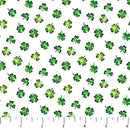 Shenanigans DP28640-10 Mini Shamrock White by Deborah Edwards and Emily Wenk for Northcott