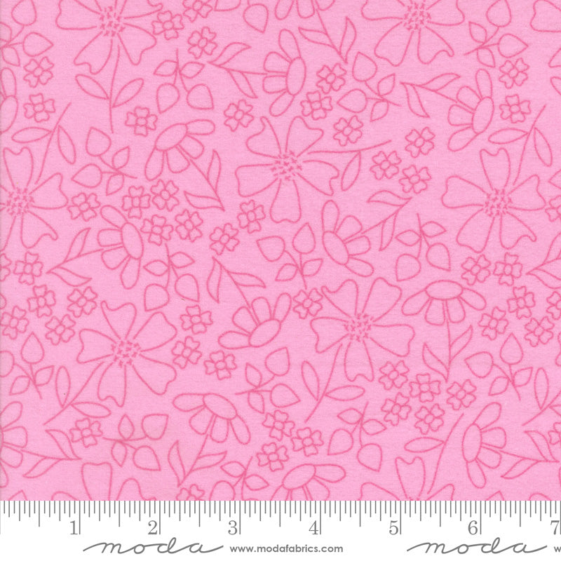 Sherbet Sunshine Flannel 29223-26F Petunia Sunshine Sketch by Corey Yoder for Moda