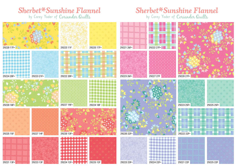 Sherbet Sunshine Flannel Fat Quarter Bundle 29220ABF by Corey Yoder for Moda
