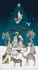 Silent Night Panel 4710P-77 Navy Panel by Studio 731 for Blank Quilting Corp.