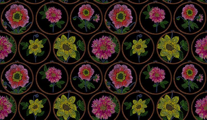 Silhouette CLAMT100-99L Feeling Hoopful 55% Linen 45% Cotton by Anna Maria Parry for Anna Maria Textiles