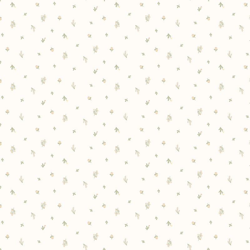 Silly Goose Flannel F27779-11 Cream Multi Open Flowers by Northcott Stuidio for Northcott.