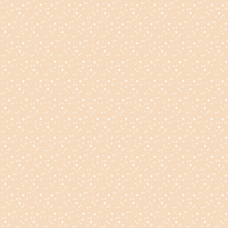 Silly Goose Flannel F27780-32 Peach Open Flower Mini by Northcott Studios for Northcott.
