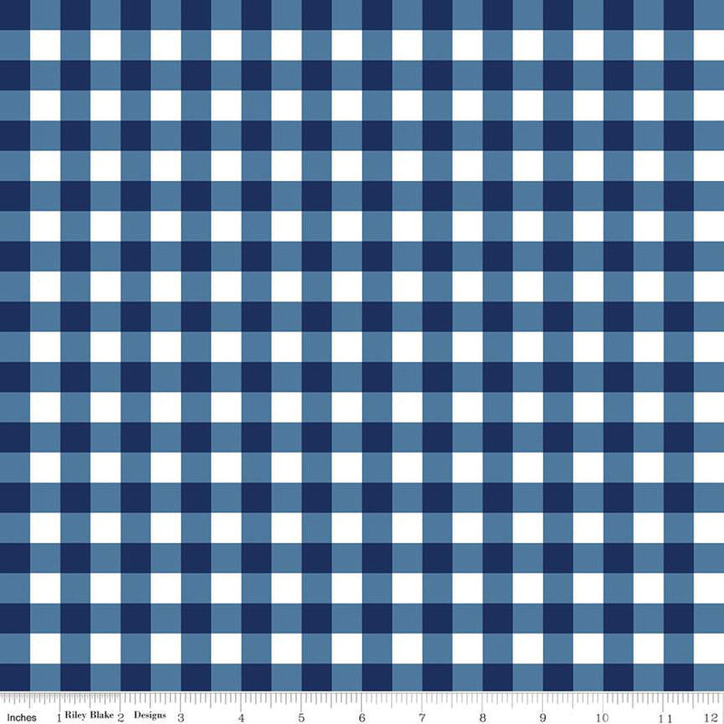 Simply Country C13413-BLUE Gingham by Tasha Noel for Riley Blake Designs