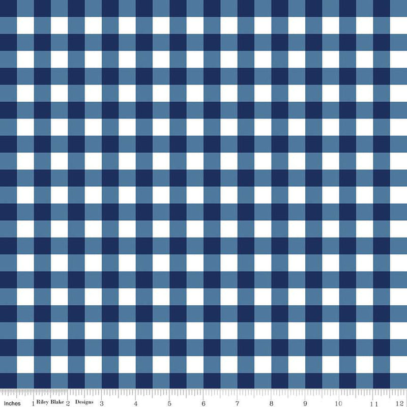 Simply Country C13413-BLUE Gingham by Tasha Noel for Riley Blake Designs