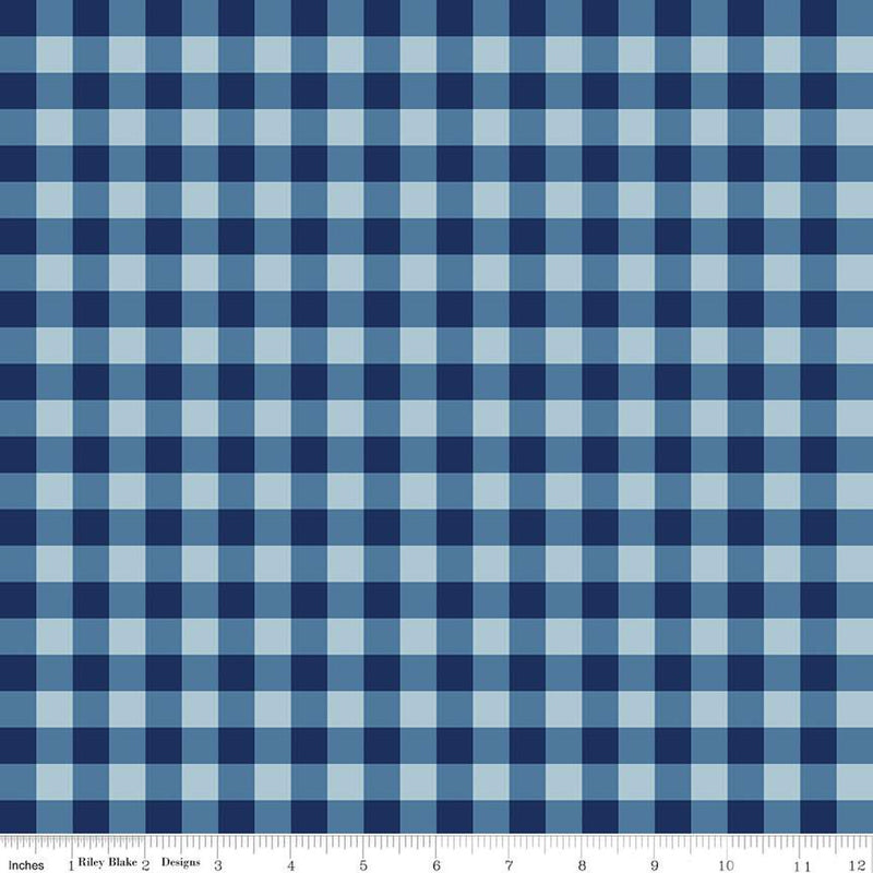 Simply Country C13413-NAVY Gingham by Tasha Noel for Riley Blake Designs