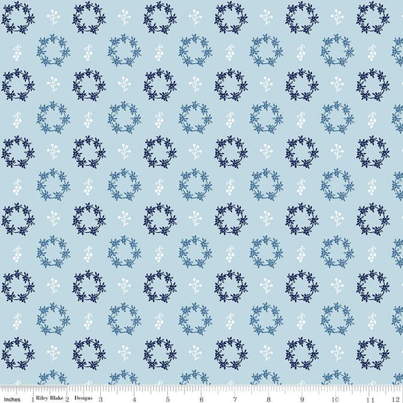 Simply Country C13414-BLUE Wreaths by Tasha Noel for Riley Blake Designs