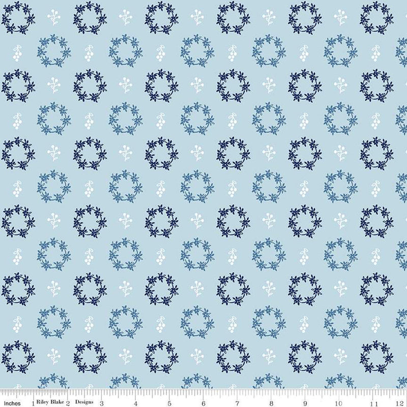 Simply Country C13414-BLUE Wreaths by Tasha Noel for Riley Blake Designs