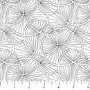 Simply Neutral 2 23915-99 White/Black Abstract Lily Pads by Deborah Edwards for Northcott