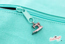 Singer Featherweight Charm shown on tote