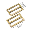 Slider Widemouth Flat 1½ inch Antique Brass Set of Two ByAnnie HAR1.5-SL-AB-TWO