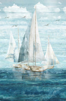 Smooth Sailing Panel DP28915-46 Panel Dk Blue Multi by Deborah Edwards for Northcott
