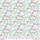 Snowy Weather Flannel FNSP012.WHITE Leaves by Penn 2 Paper for FreeSpirit