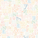 Snuggles Capsule Flannel F11802 Alphabet Party by AGF Studio for Art Gallery Fabrics
