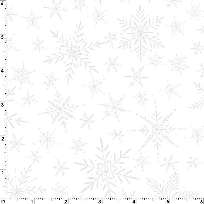 Solitaire Whites MAS310-UW Ultra White Delicate Snowflakes by Maywood Studio