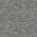 Sonata MUSIC-CD3095 GREY Musical Scales by Timeless Treasures