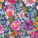 Soulstice 108" 108039-12 Navy Large Floral by Create Joy Project for Moda