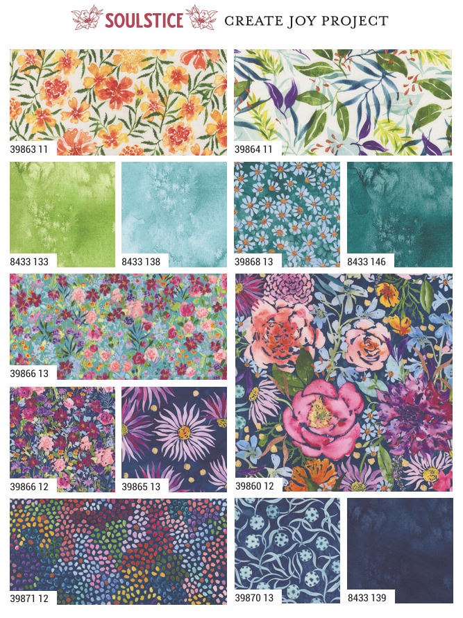 Soulstice Fat Quarter Bundle 39860AB by Create Joy Project for Moda.