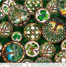 Spirit of Ireland 31653-F Forest Celtic Medallions by Morris Creative Group for QT Fabrics