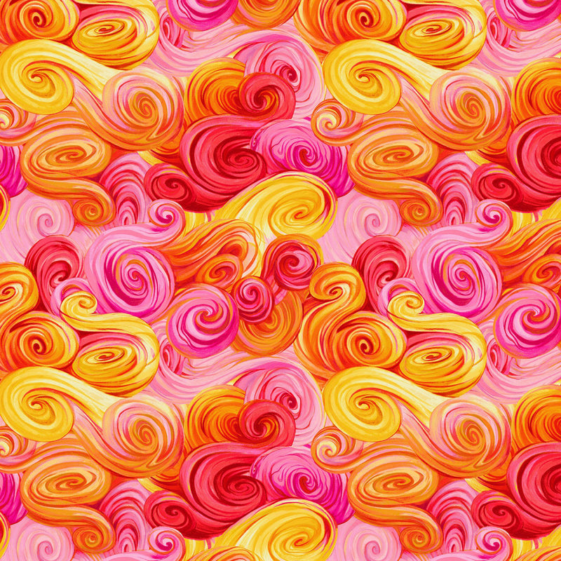 Spirit of the Wolf 7213-38 Warm Shades Swirl by Katy Lipscomb for Studio e Fabrics