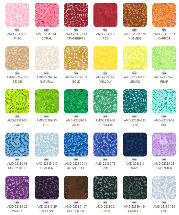 Splash Batik Fat Quarter Bundle FQ-2073-30 by Lunn Studios for Robert Kaufman